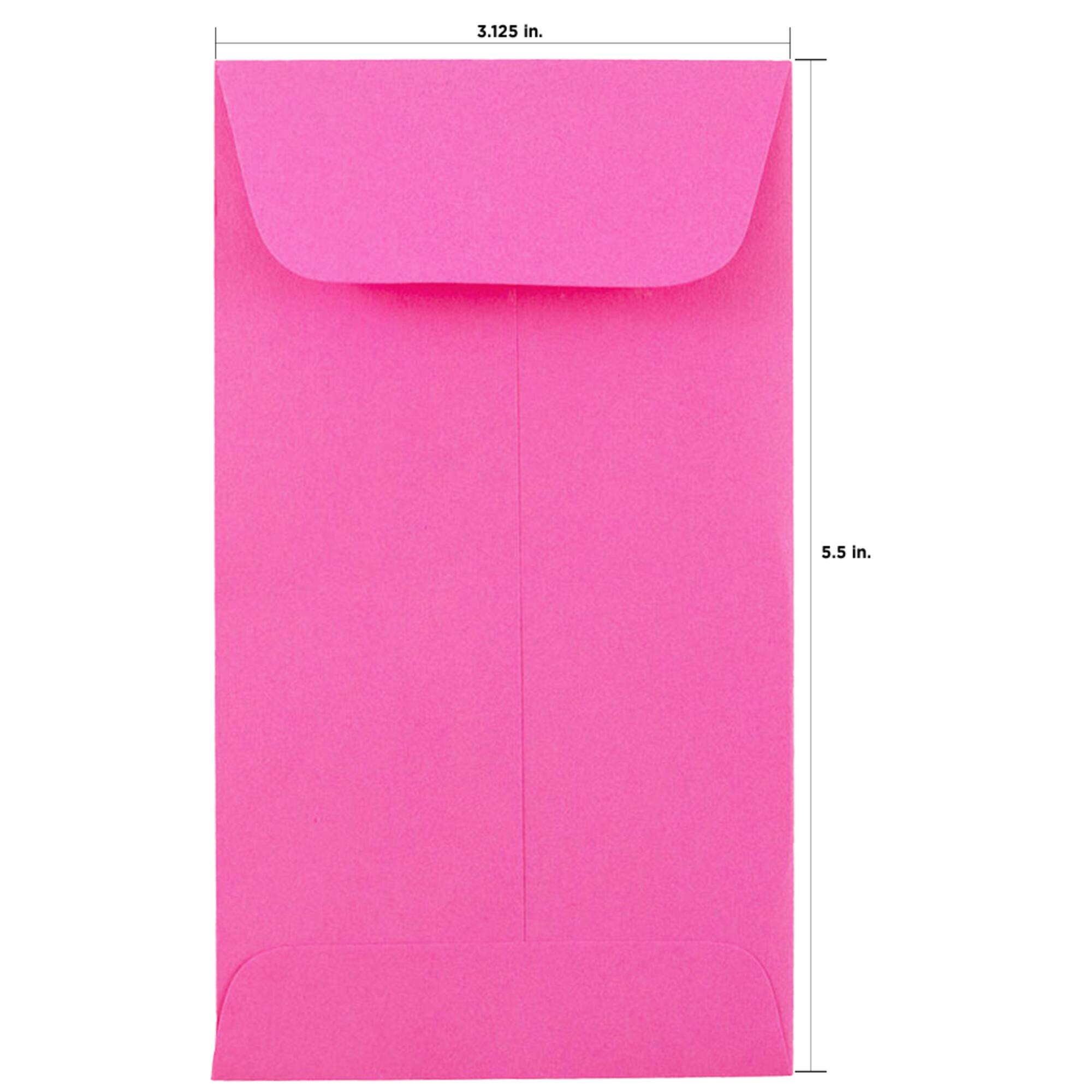 JAM Paper 3.125" x 5.5" Assorted Coin Business Envelopes, 150ct.